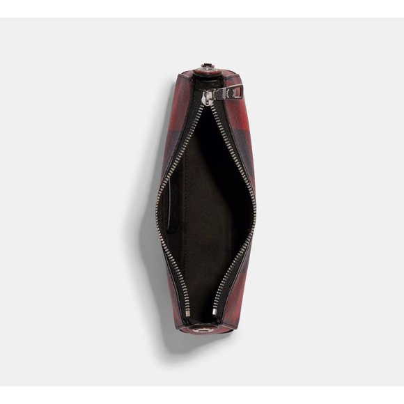 Coach Jes Baguette Crossbody With Buffalo Plaid Print - Picture 3 of 5